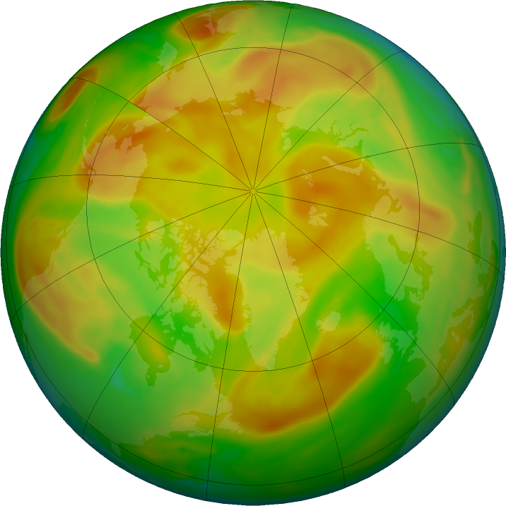Arctic ozone map for 09 May 2022